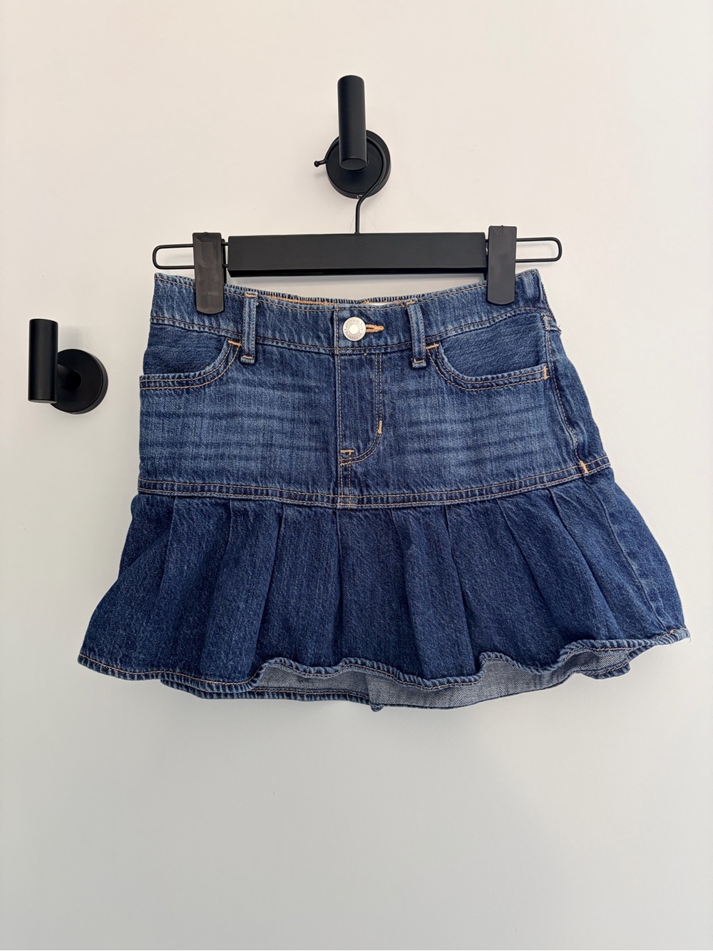 abercrombie kids Dark Blue Denim Ruffle Skirt